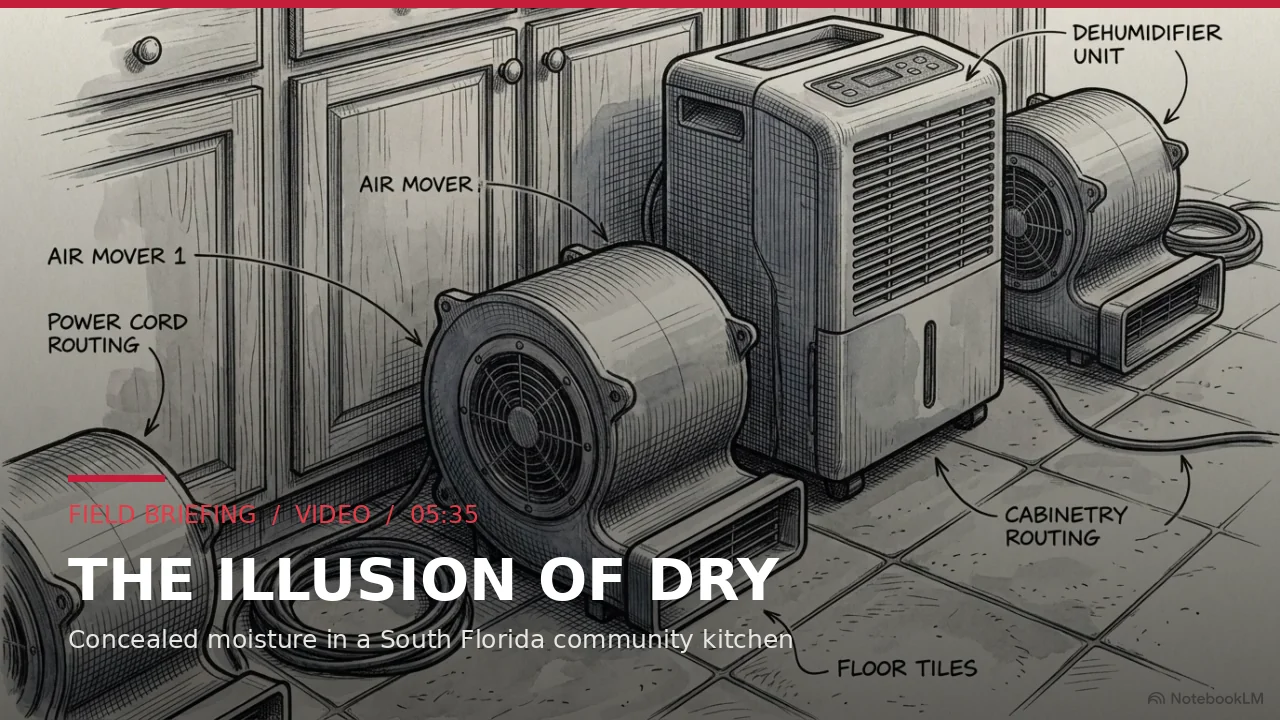 Illustrated community-kitchen drying investigation