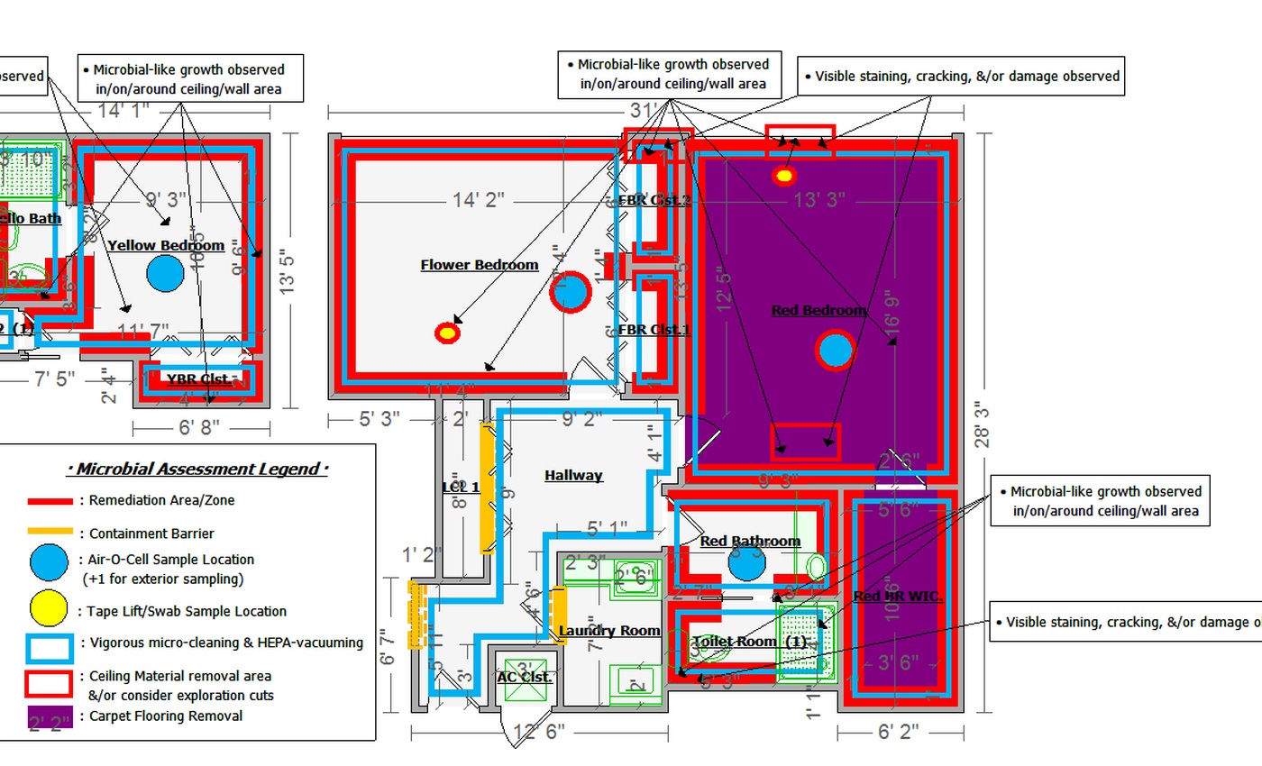 Apex room-by-room scope and field annotation sketch